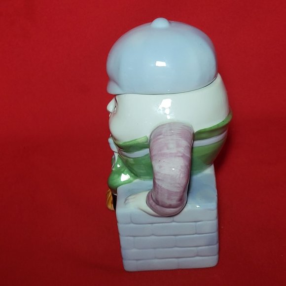 Vintage Feitx Humpty Dumpty Sitting On  Wall Decorative Porcelain Teapot - Picture 12 of 14